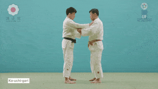 ko-uchi-gari - A technique to reap the opponent’s right foot from the inside with the right foot and throw him down by breaking his balance backward. ko-uchi-gari - A technique to reap the opponent’s right foot from the inside with the right foot and throw him down by breaking his balance backward.